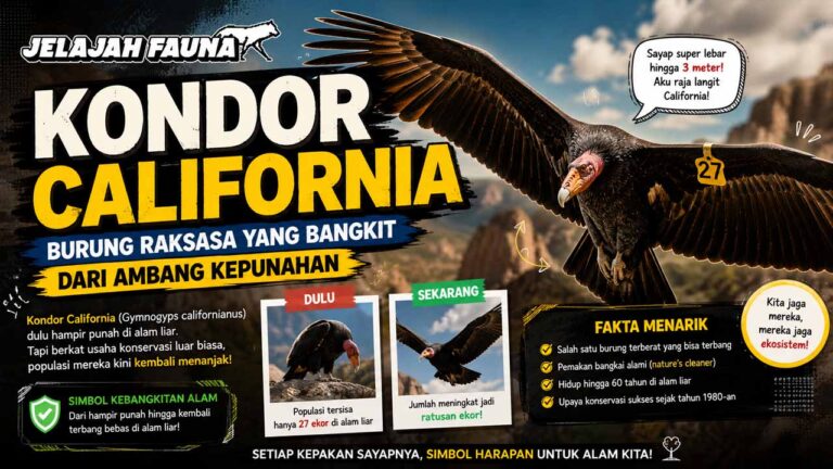Kondor California, Burung Raksasa yang Bangkit dari Ambang Kepunahan