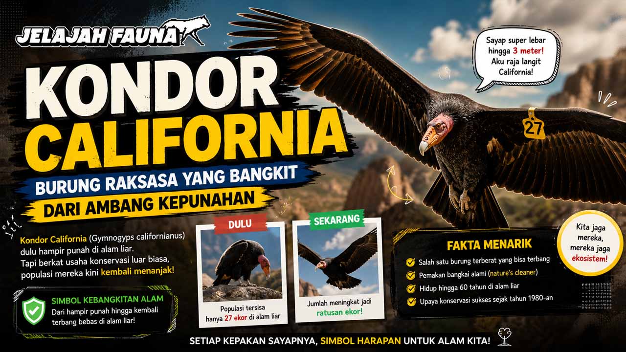 Kondor California, Burung Raksasa yang Bangkit dari Ambang Kepunahan