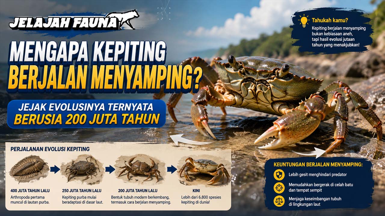 Mengapa Kepiting Berjalan Menyamping? Jejak Evolusinya Ternyata Berusia 200 Juta Tahun