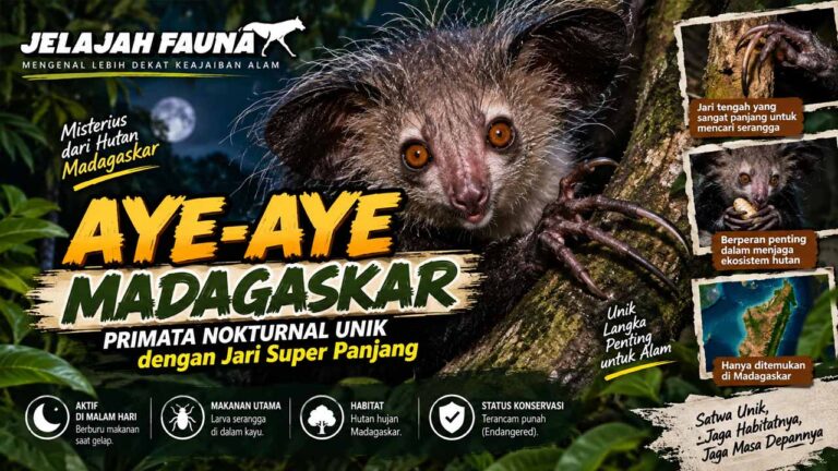 Aye-Aye Madagaskar, Primata Nokturnal Unik dengan Jari Super Panjang
