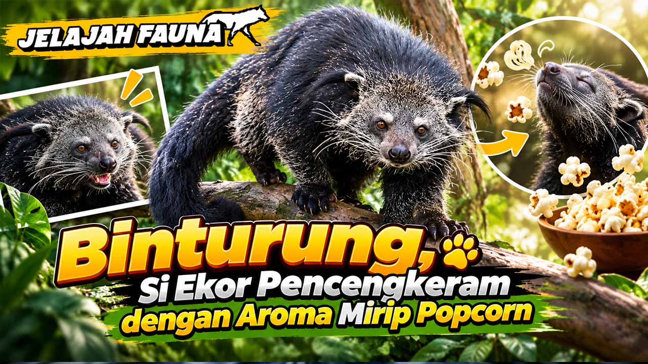 Binturung, Si Ekor Pencengkeram dengan Aroma Mirip Popcorn