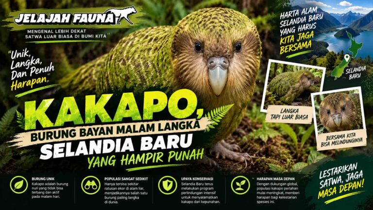 Kakapo, Burung Bayan Malam Langka Selandia Baru yang Hampir Punah