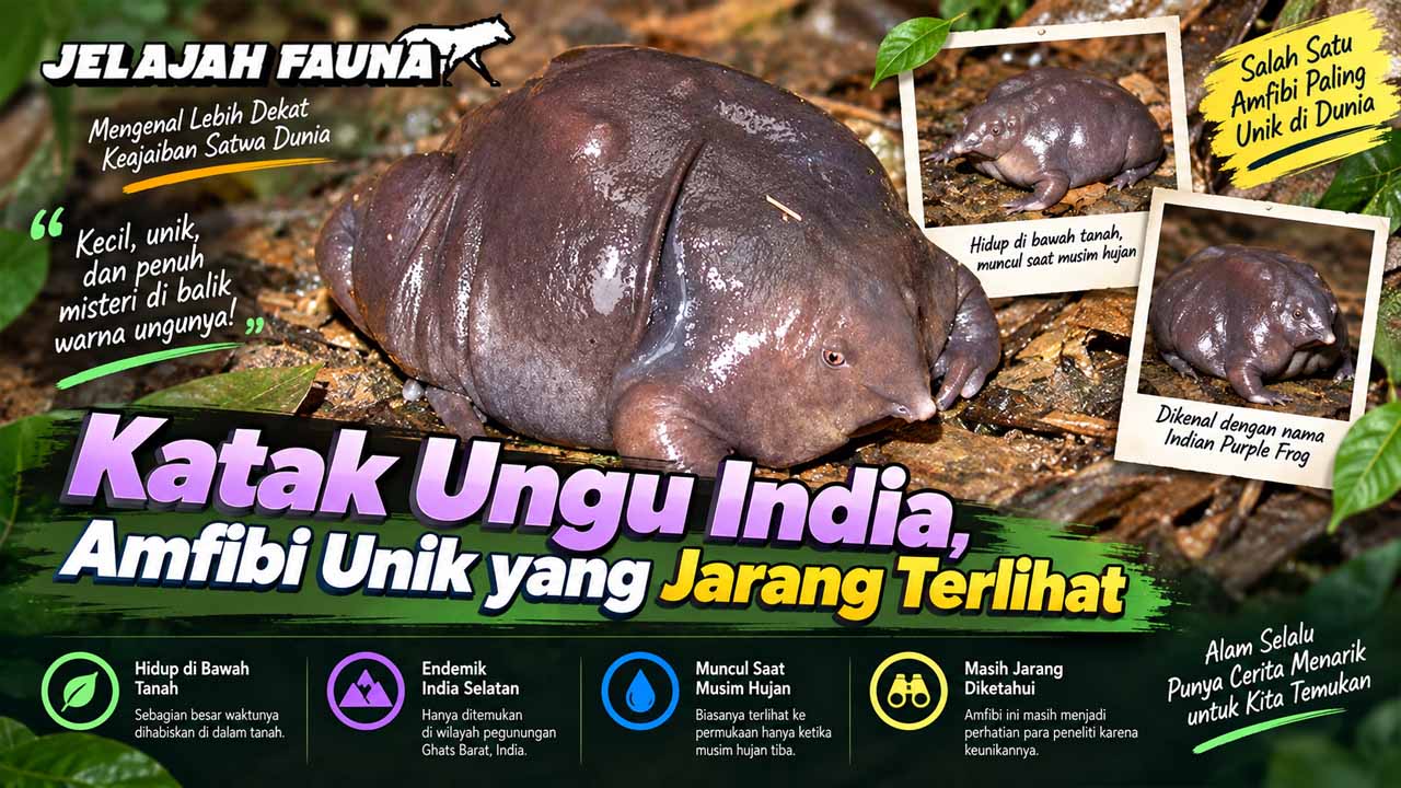 Katak Ungu India, Amfibi Unik yang Jarang Terlihat